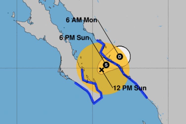 Mapa de ubicación de la tormenta 