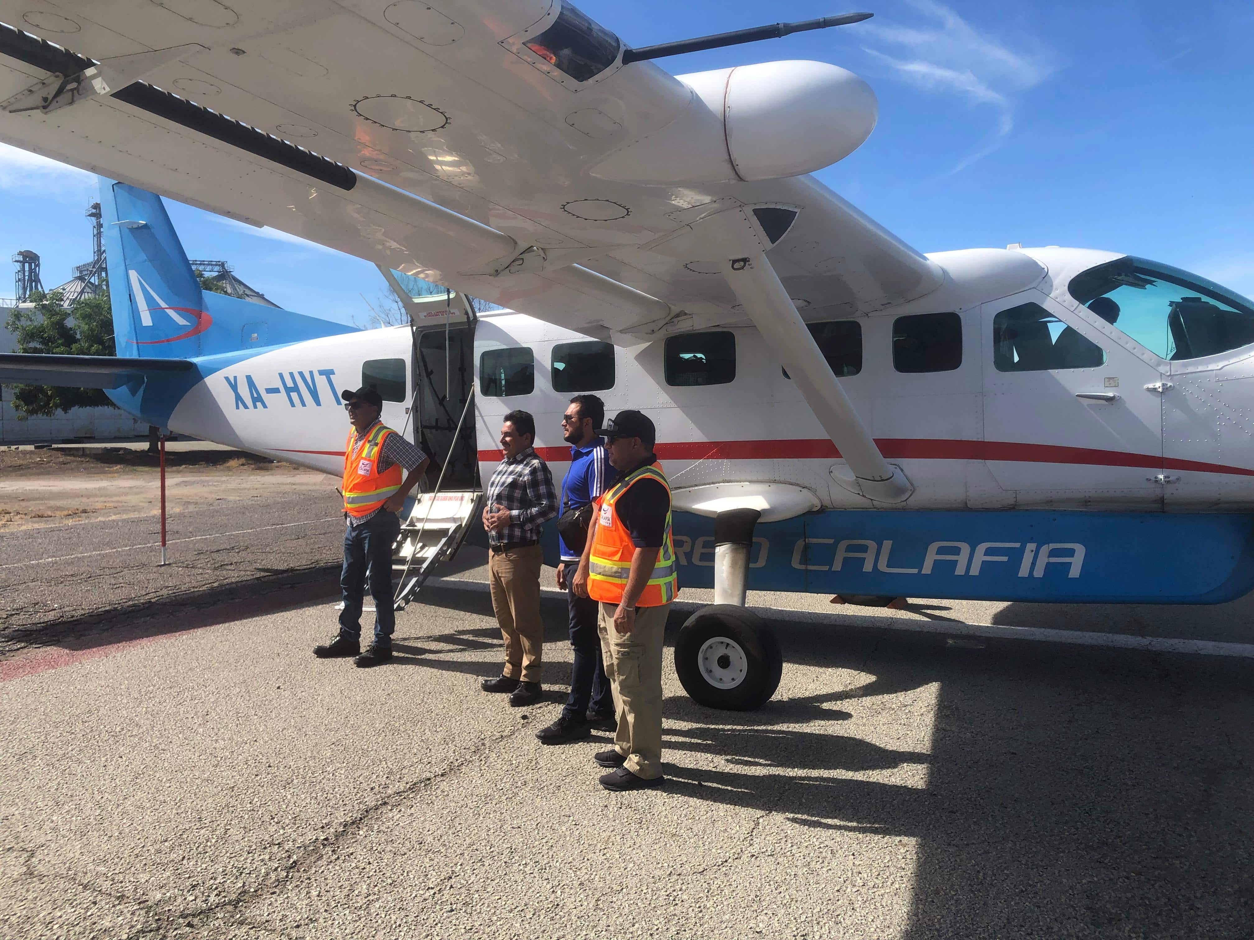 Cessna 208B Grand Caravan de Calafia Airlines en su primer vuelo de Guasave a Los Cabos