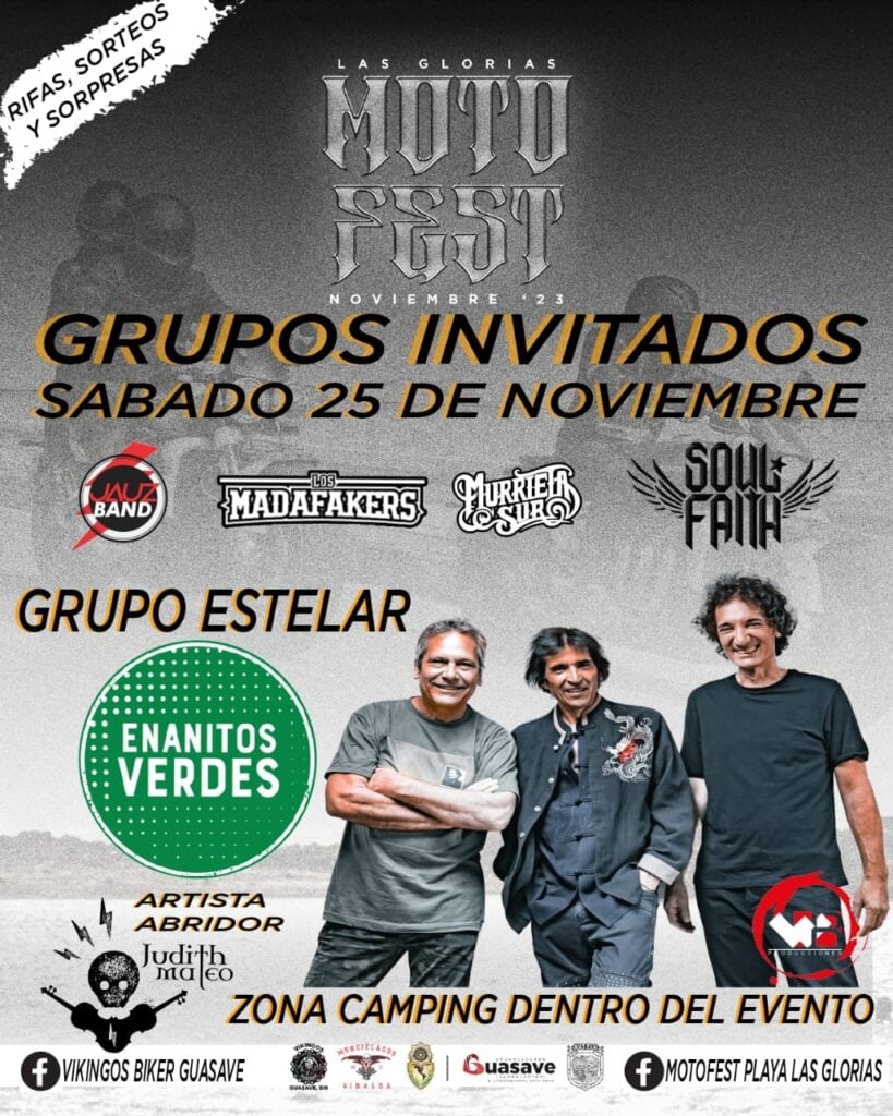 Grupos invitados al Moto Fest Las Glorias 2023