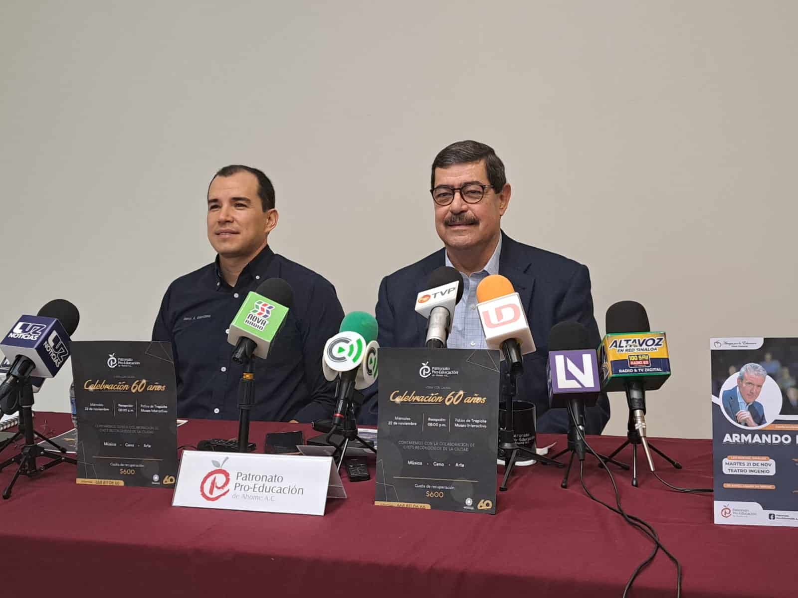Rueda de prensa del Patronato Pro-Educación del municipio de Ahome