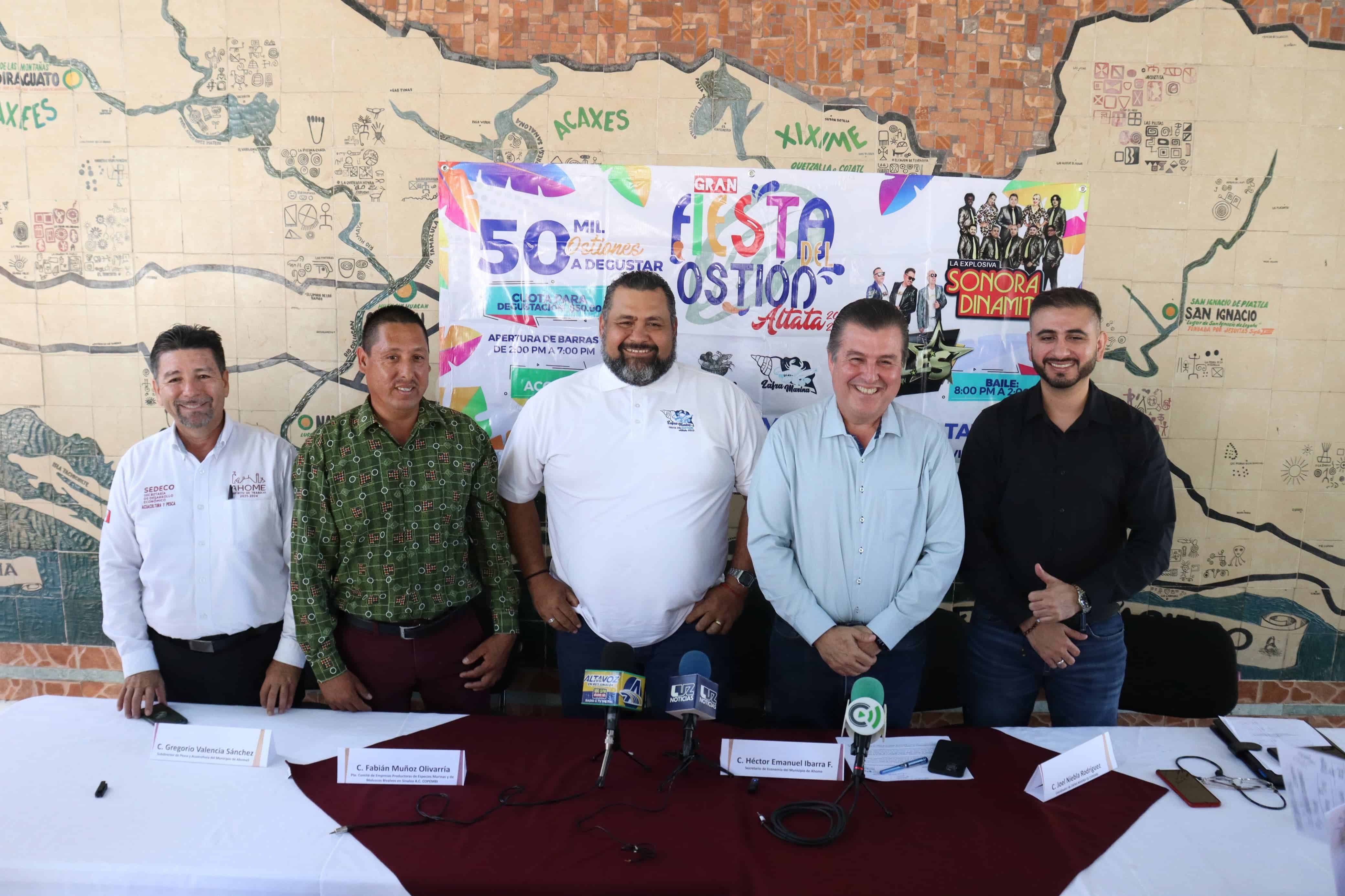 Copembi anunciando “La Gran Fiesta del Ostión Altata 2023”