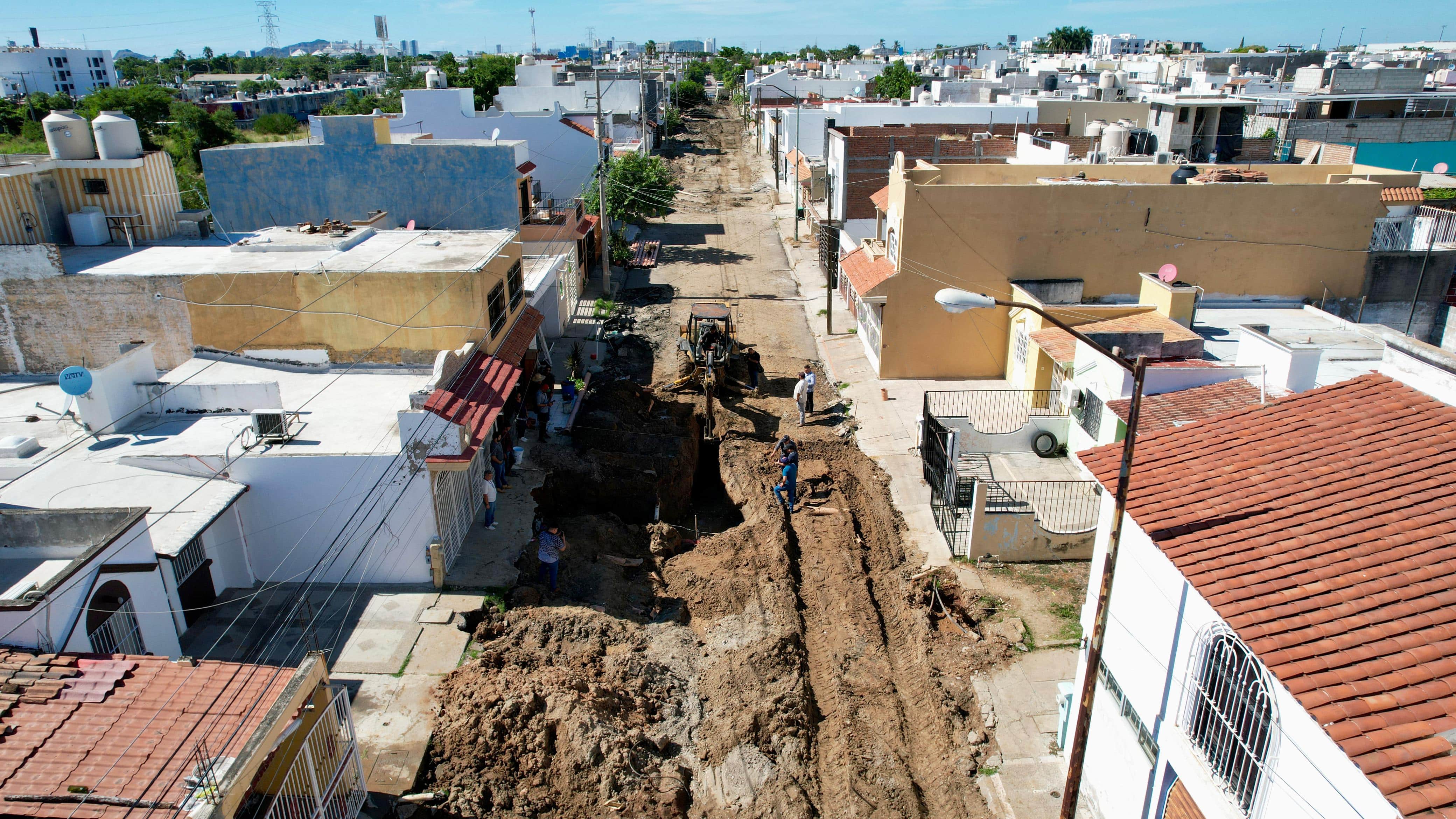 Vista aérea de la calle Amapa, en la colonia Arboledas I