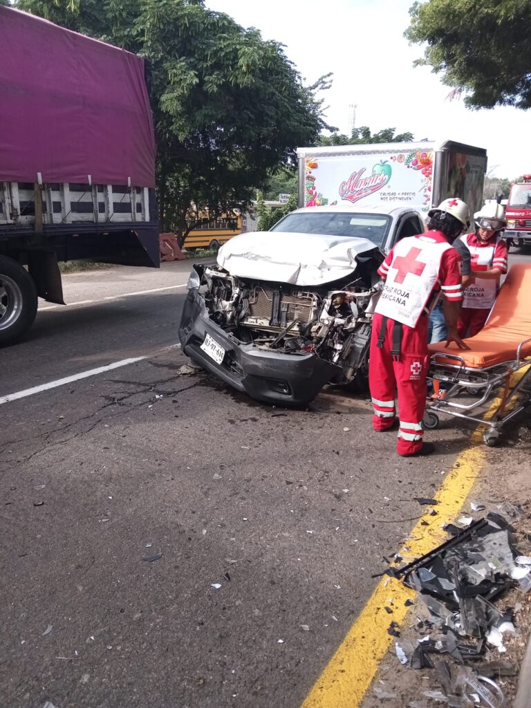 Ambulancia en lugar del accidente