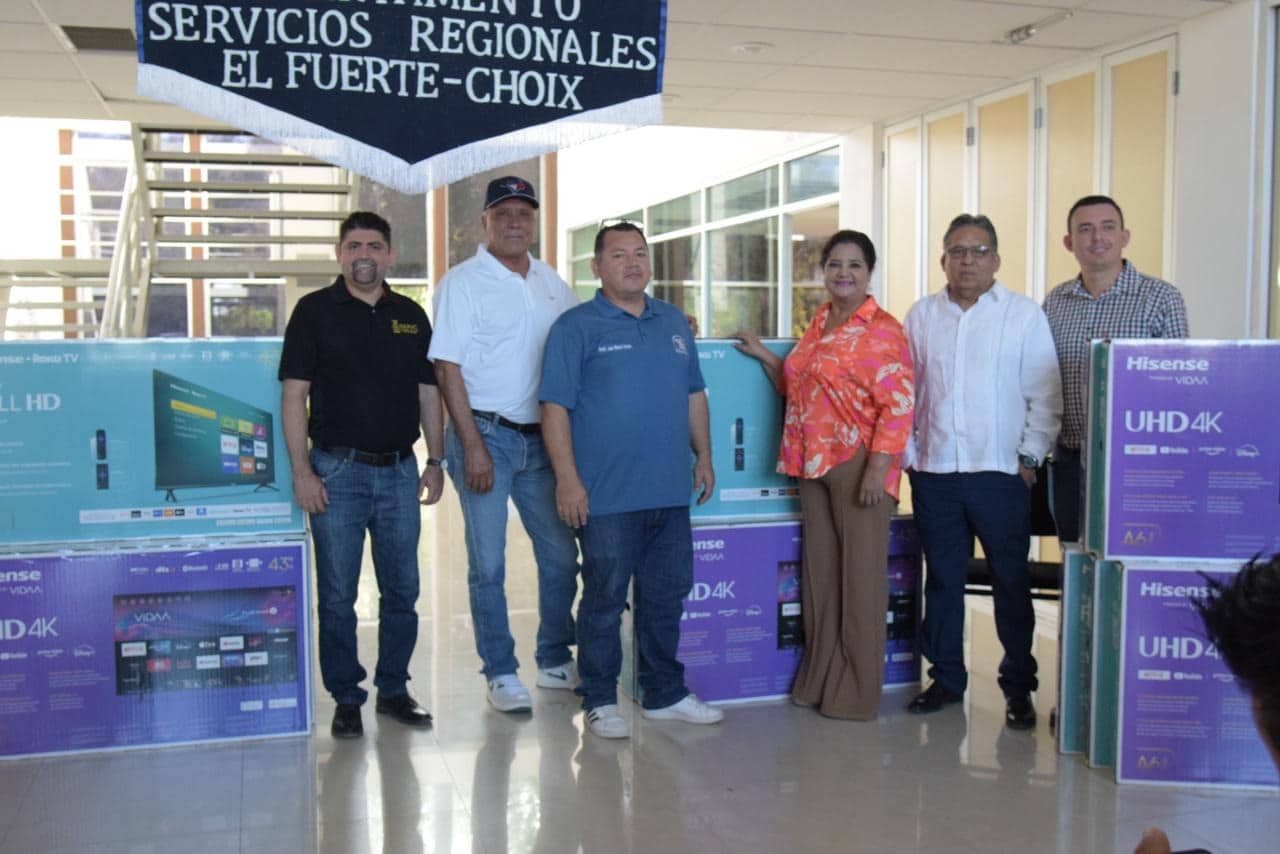 Donación de televisiones para telesecundarias de El Fuerte