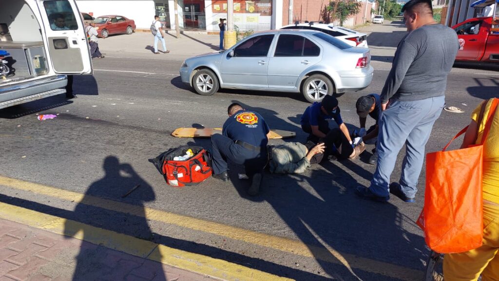 Accidente de adulto mayor que fue atropellado por una camioneta en Mazatlán