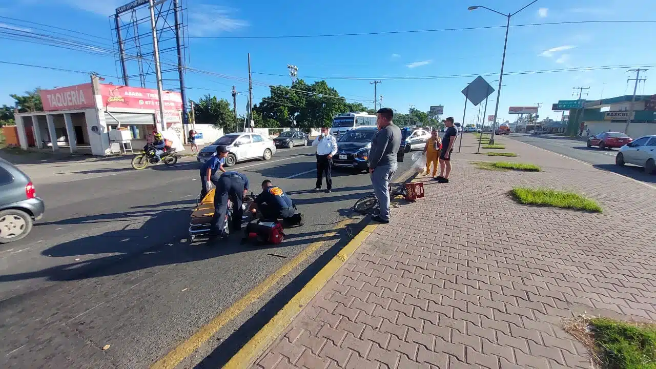 Accidente de adulto mayor que fue atropellado por una camioneta en Mazatlán