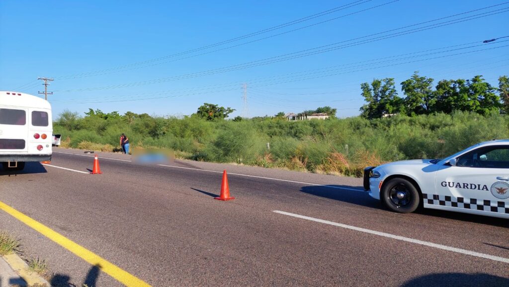 Guardia Nacional en un accidente en Los Mochis