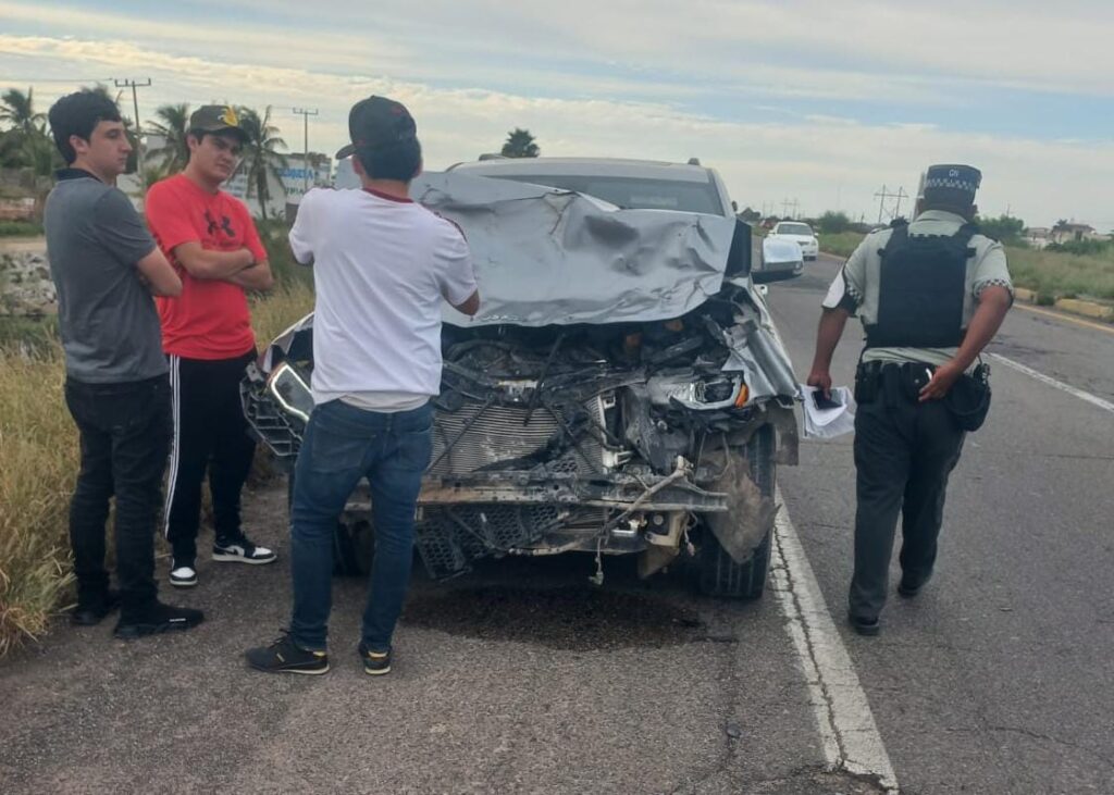 Accidente tipo choque en Guasave