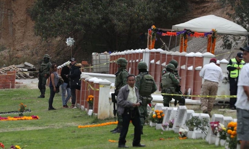 Balacera en panteón de Naucalpan