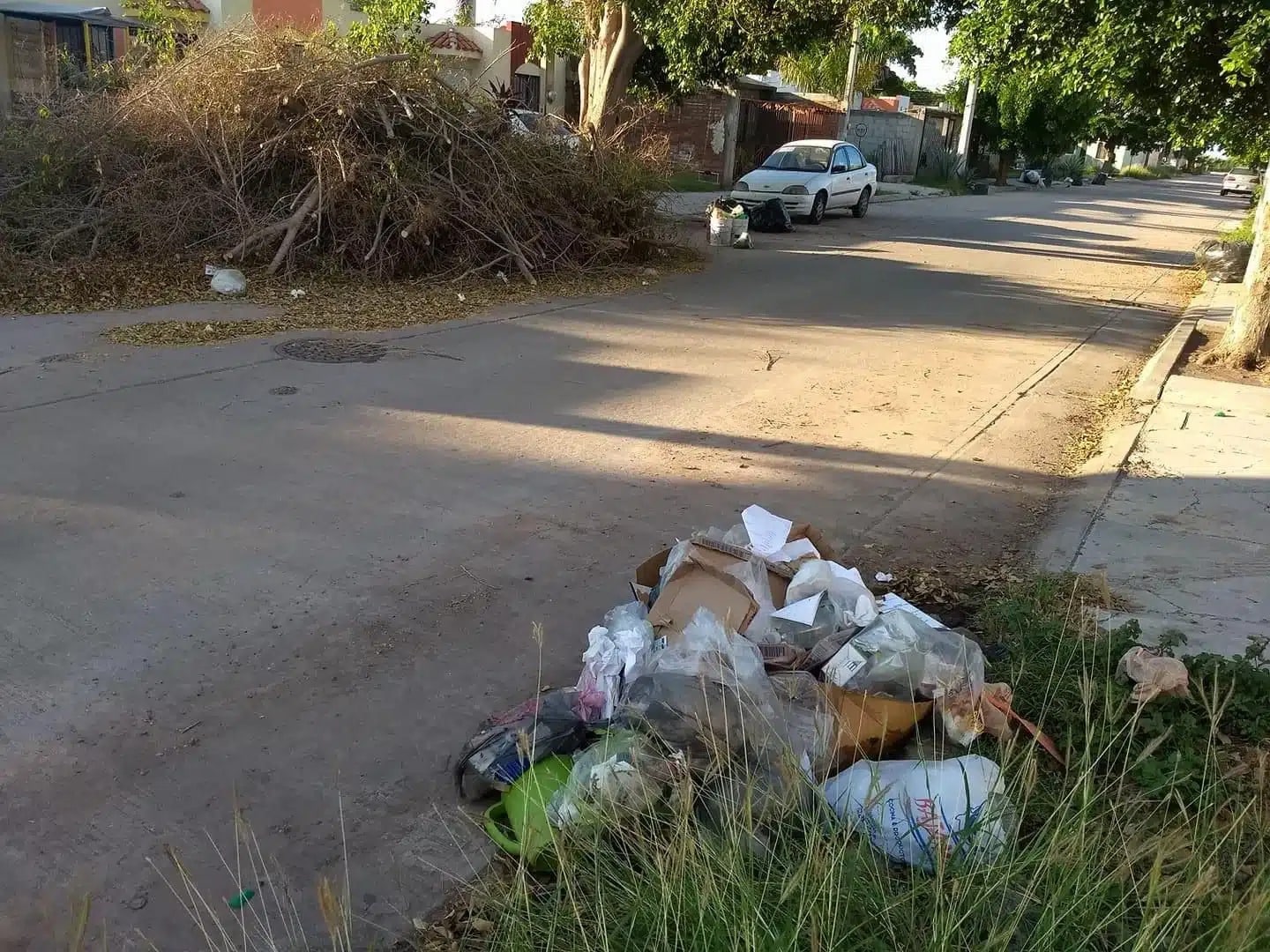 Basura acumulada en calles de los mochis.
