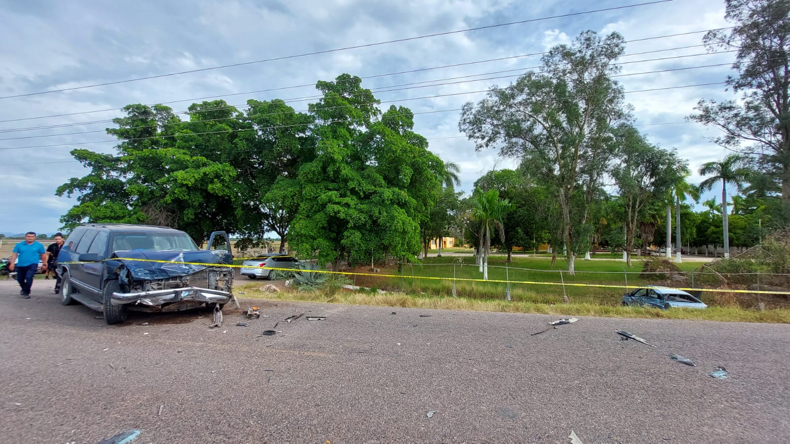 Camioneta que chocó con aveo