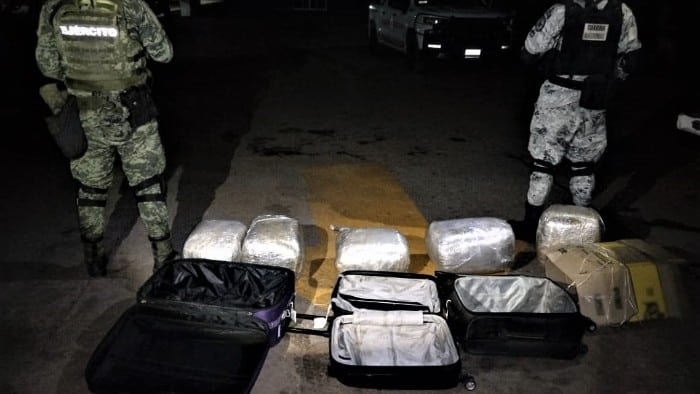 Mariguana decomisada por Guardias nacionales