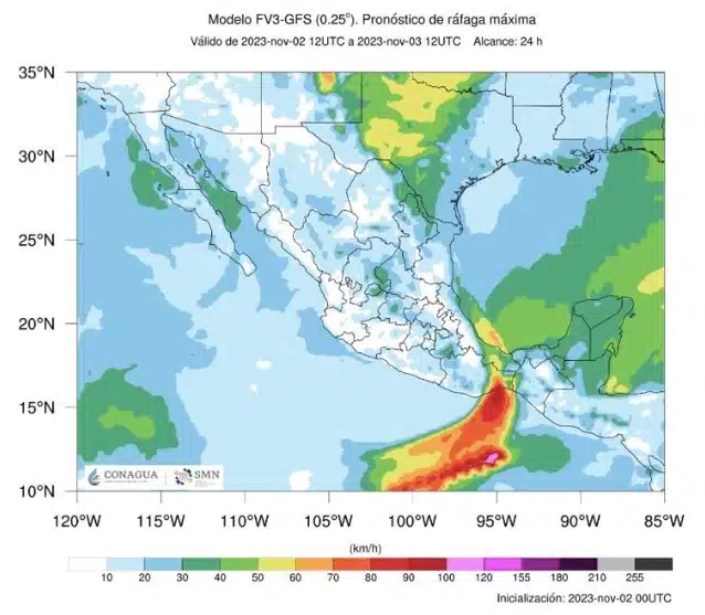 Viento y frío que mantiene el clima inestable en México