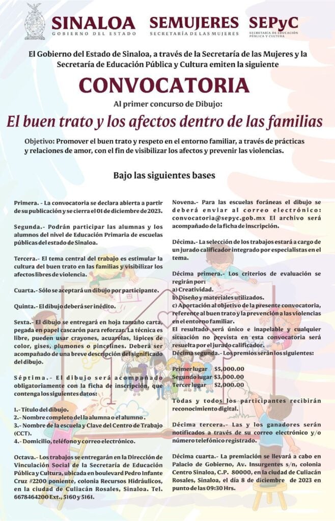 Convocatoria de dibujo en Sinaloa