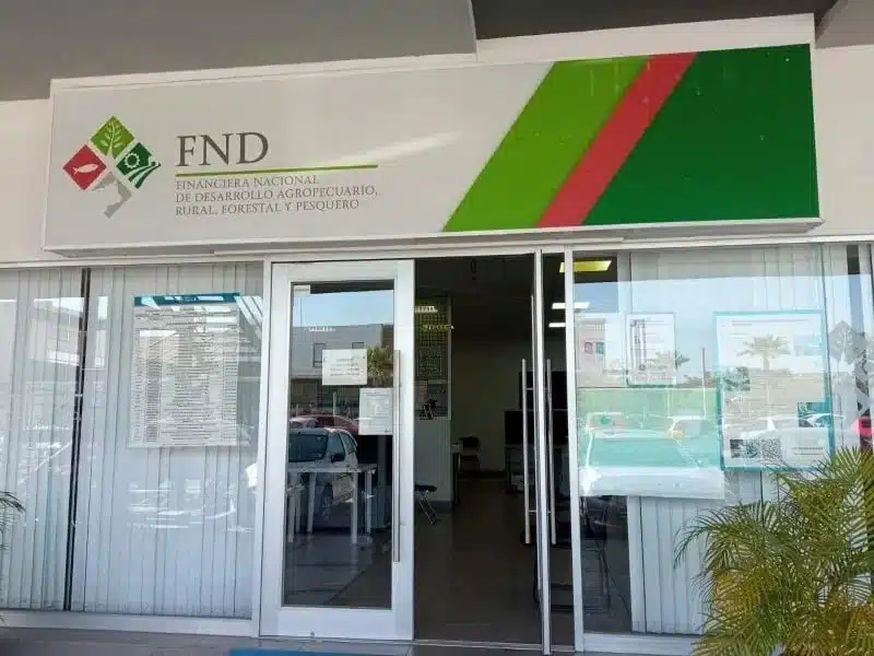 Entrada de la oficinas de la Financiera Nacional de Desarrollo Agropecuario, Rural, Forestal y Pesquero