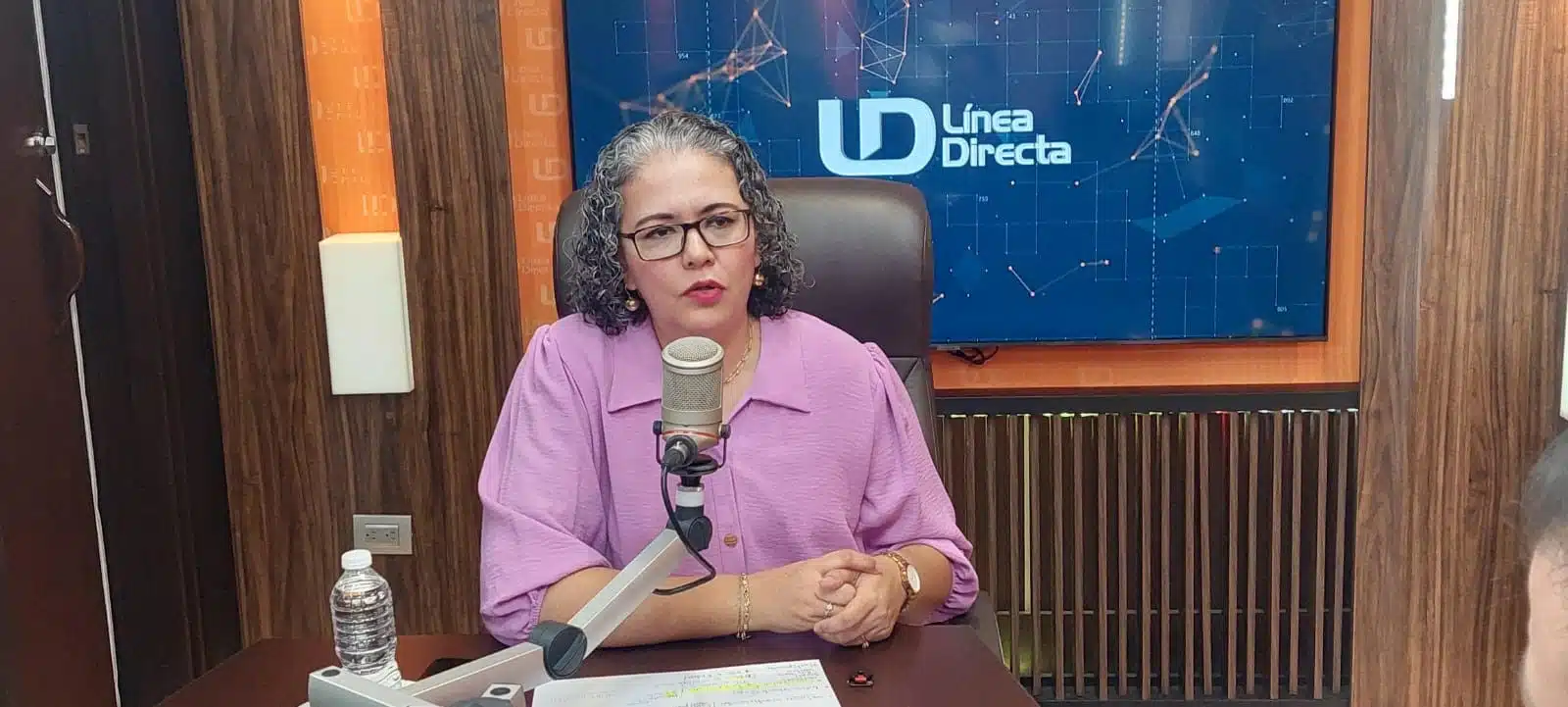 Graciela Domínguez en el estudio de Línea Directa