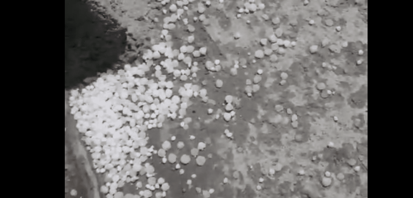Bolas de graupel en Durango