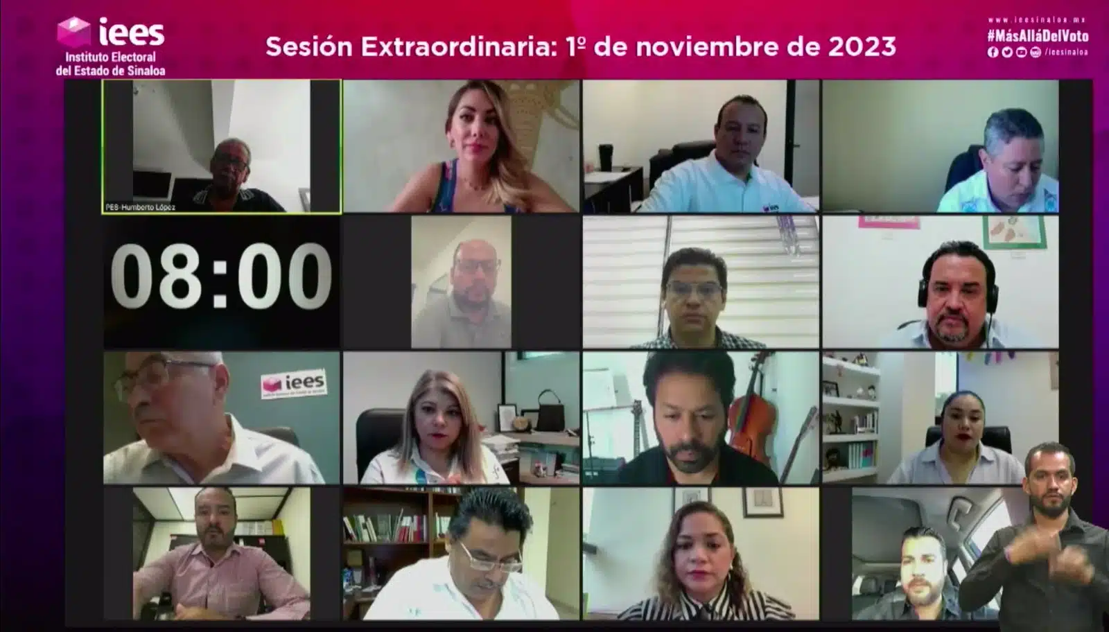 sesion de Instituto Electoral del Estado de Sinaloa