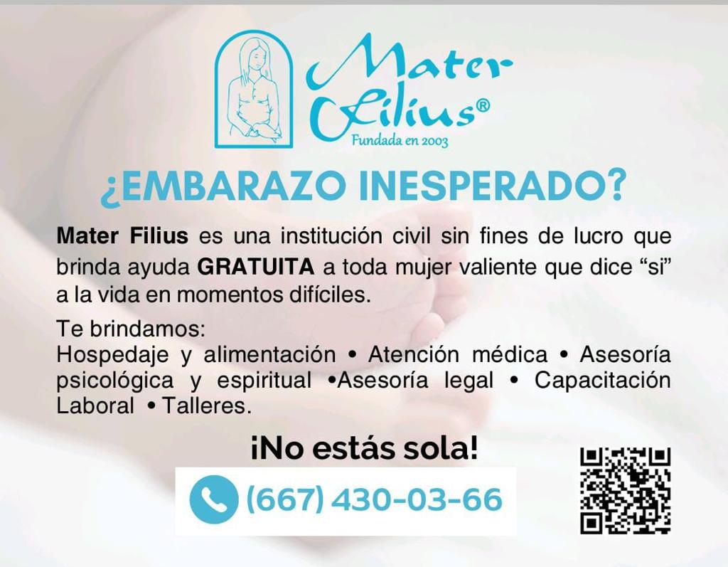 Mater Filius es una casa exclusivamente para apoyo de mujeres vulnerables que están embarazadas