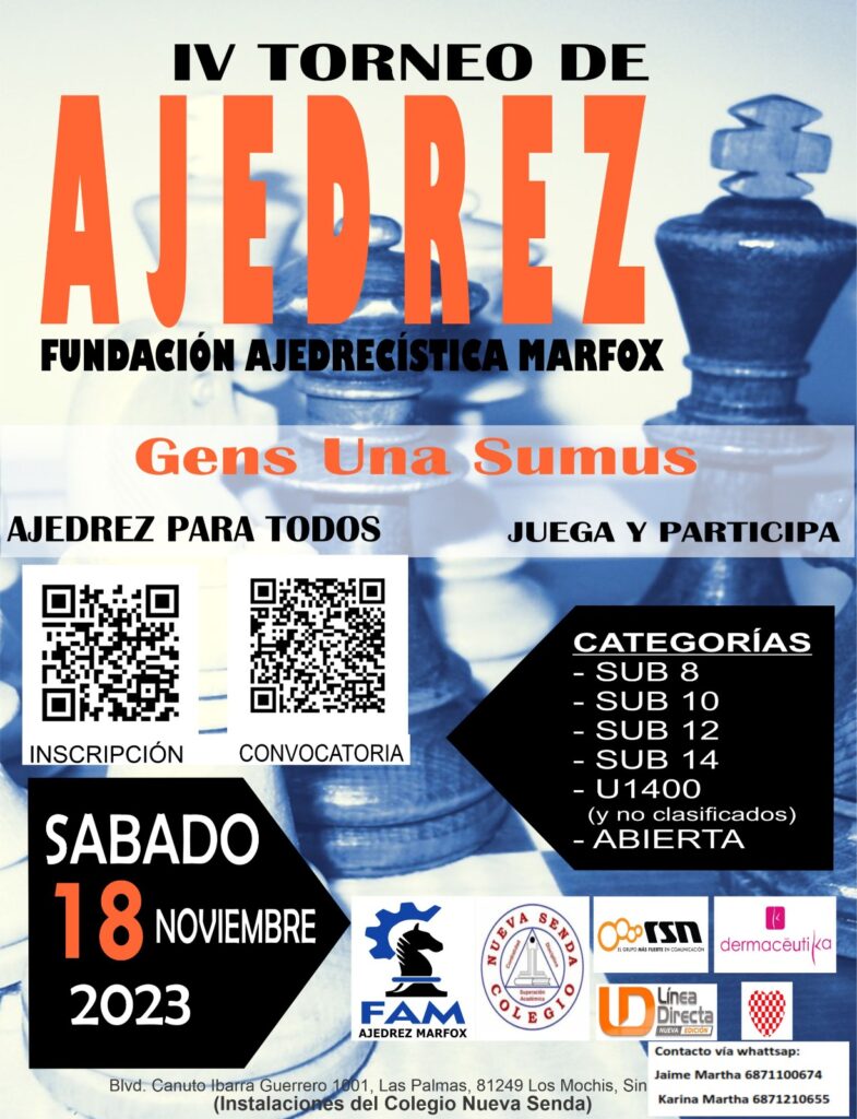 Invitación para Torneo de Ajedrez