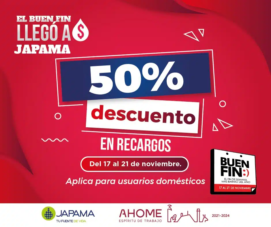 Descuentos en Japama por el Buen Fin.