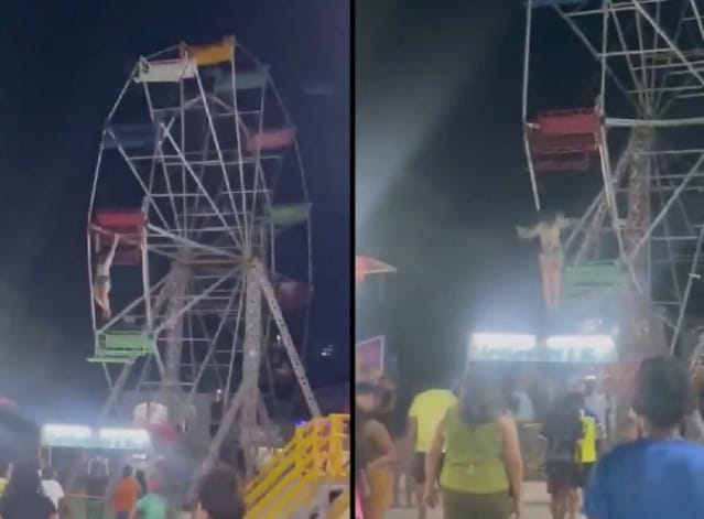 Joven cae de una rueda de la fortuna en Brasil