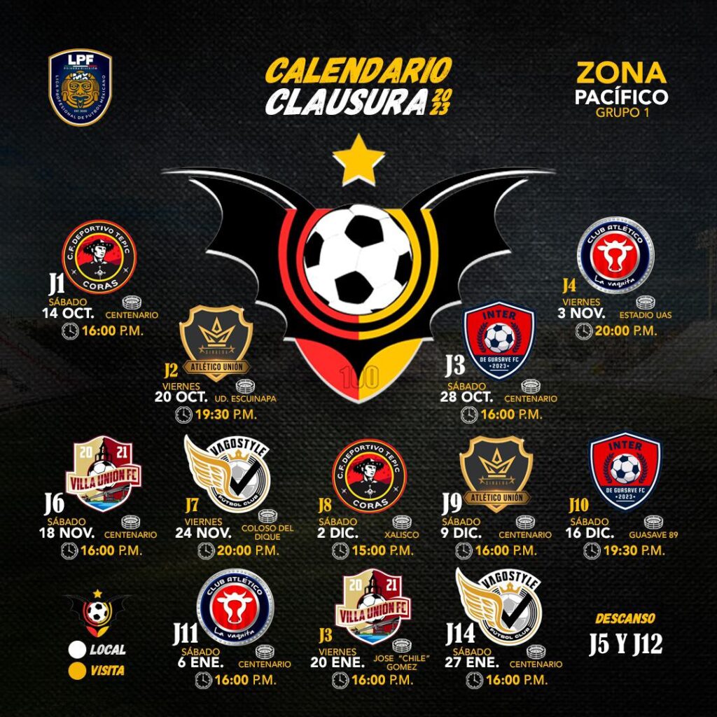 Calendario de clausura 