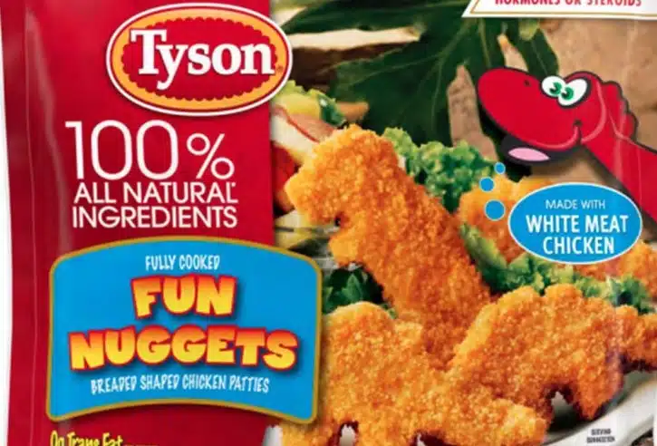 Tyson retira más de 13 mil 600 kilos de nuggets de pollo del mercado