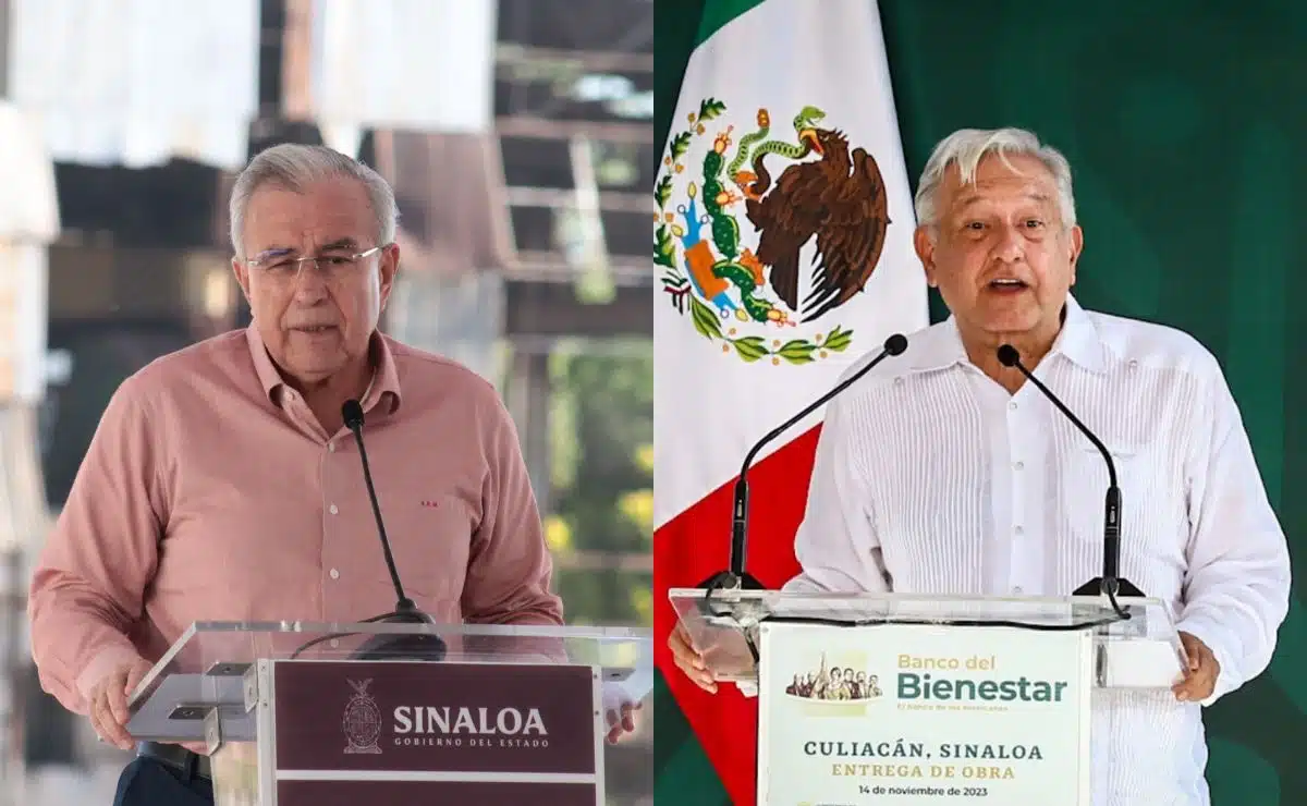 Rubén Rocha Moya, gobernador de Sinaloa y Andrés Manuel López Obrador, presidente de México