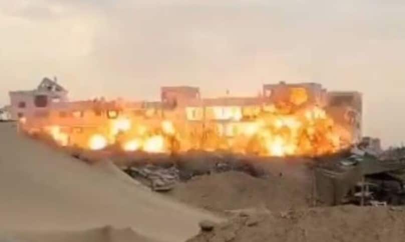 Israel detona el Parlamento de Hamás en Gaza