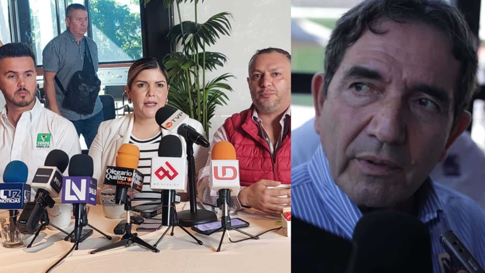 presidenta de Morena en Sinaloa, Merary Villegas Sánchez, presidente del PAS, Héctor Melesio Cuen Ojeda.
