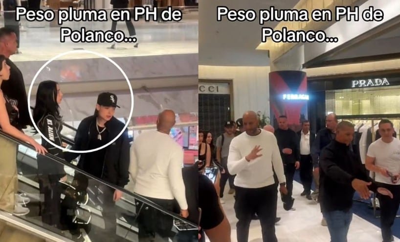 Peso Pluma y Nicki Nicole reciben críticas por tantos guardaespaldas