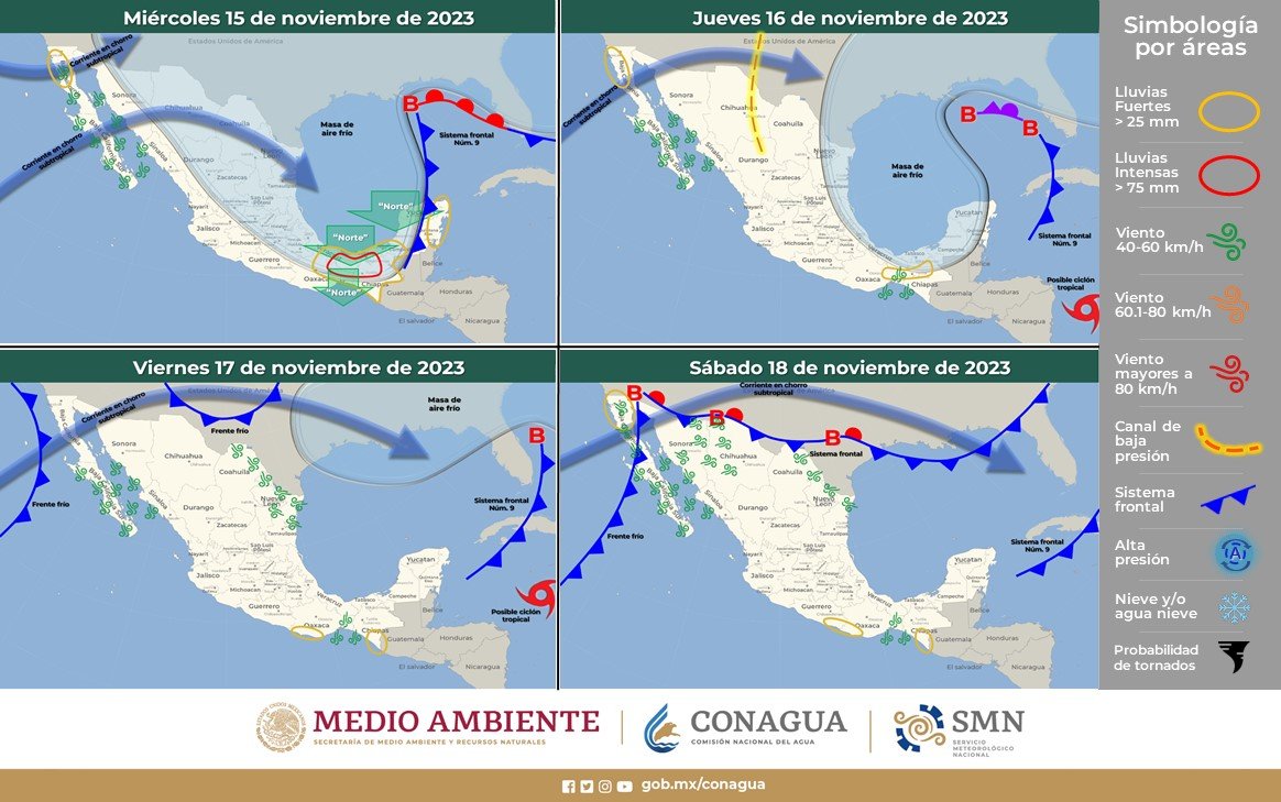 Pronostican lluvias este miércoles para Veracruz