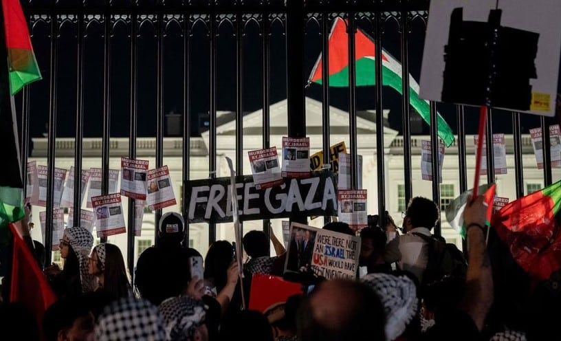 Protesta a favor de Palestina en Washington