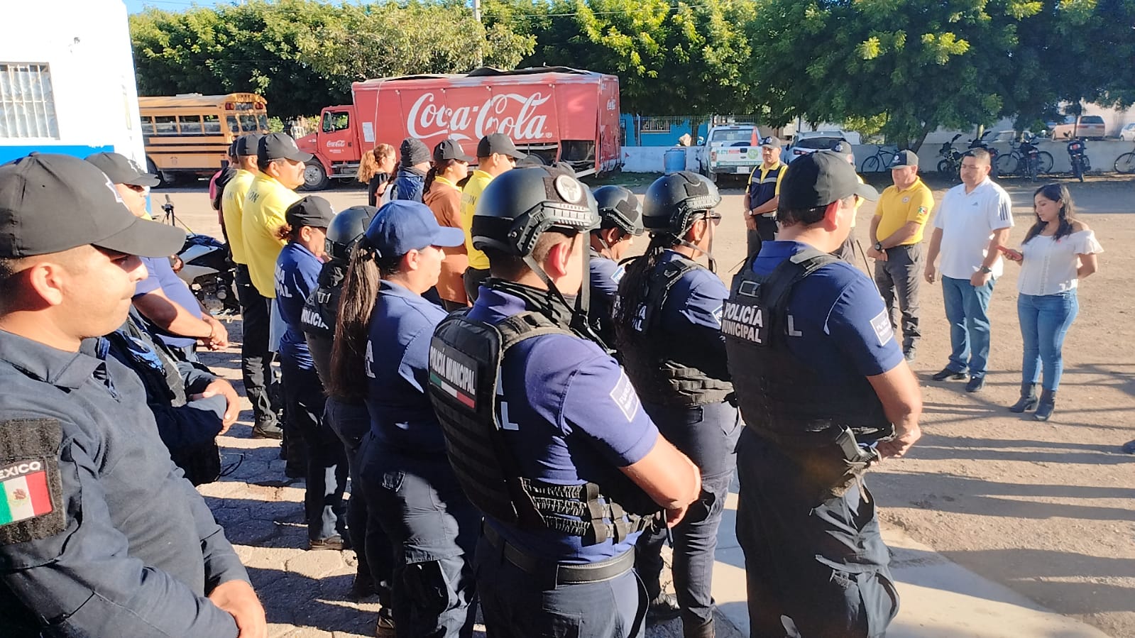 Seguridad Pública inició con las actividades la mañana de este sábado.