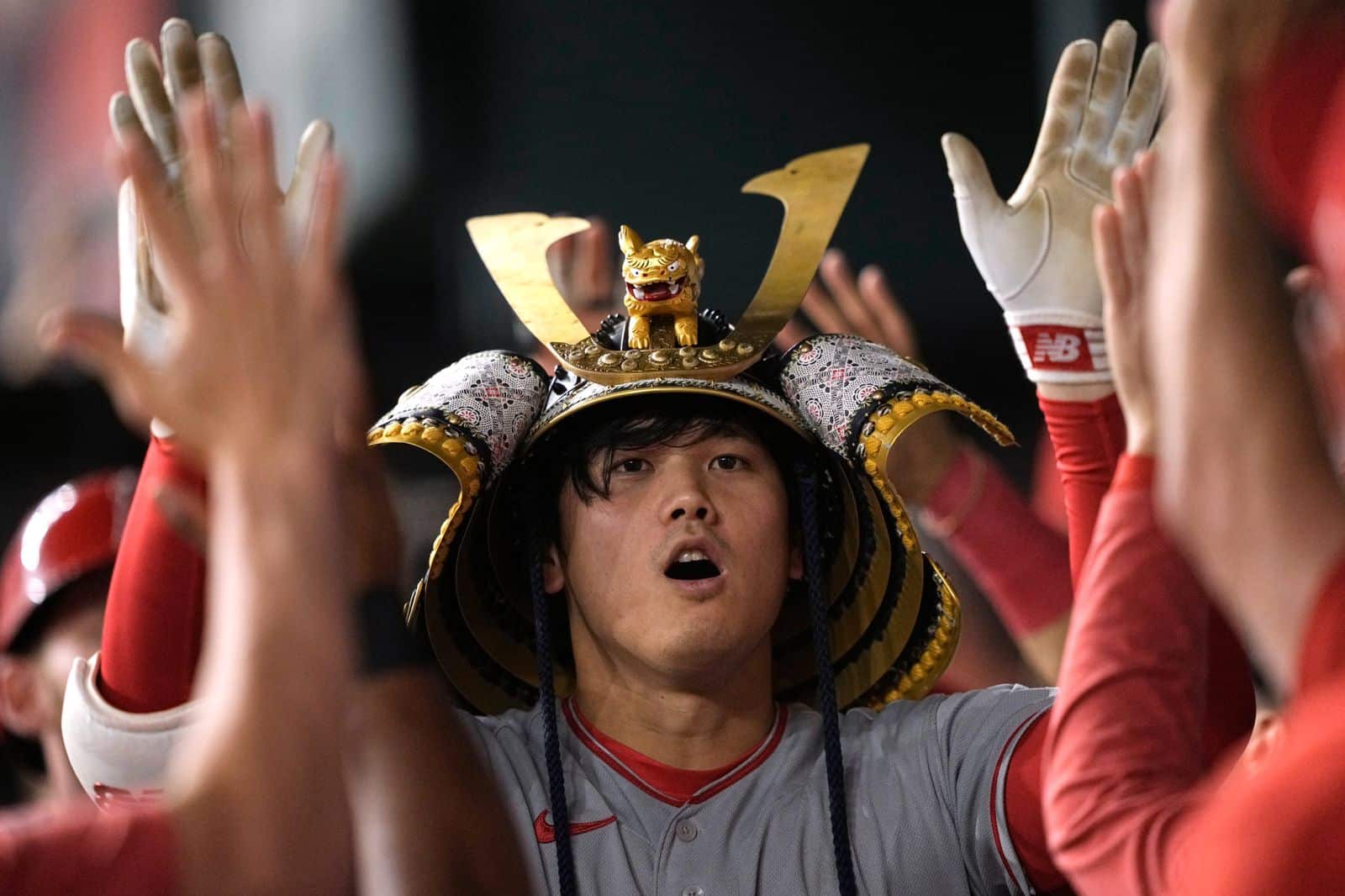 Shohei Ohtani con rostro asombrado
