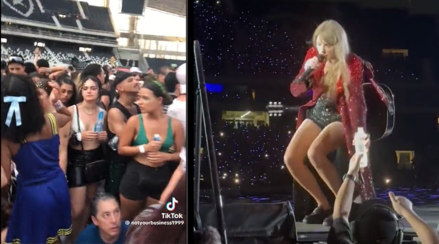 Taylor Swift en concierto en Brasil.