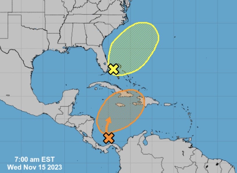 2 posibles tormenta tropicales en el océano Atlántico