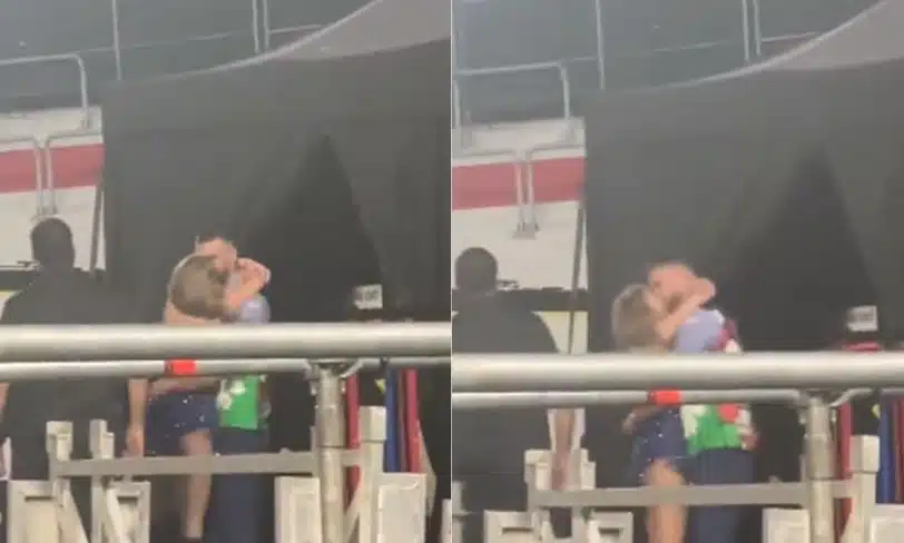 Travis Kelce y Taylor Swift y su beso en Argentina