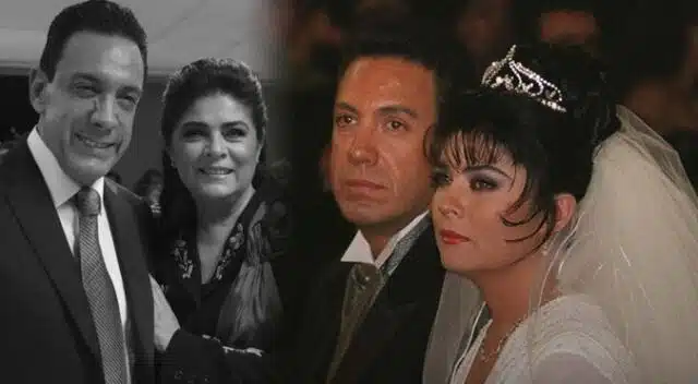 La actriz Victoria Ruffo y Omar Fayad