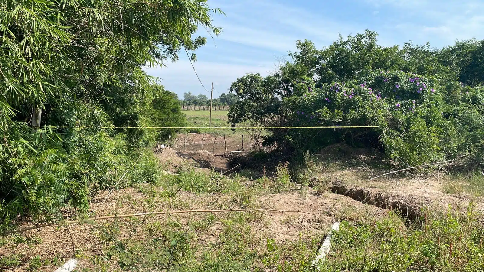 Lugar donde encontraron los restos óseos