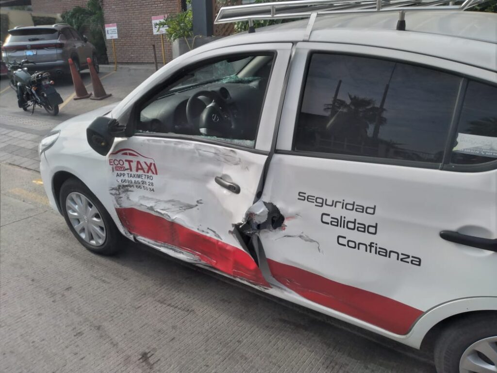 el conductor del Eco Taxi Rojo circulaba por el carril de sur a norte de la avenida