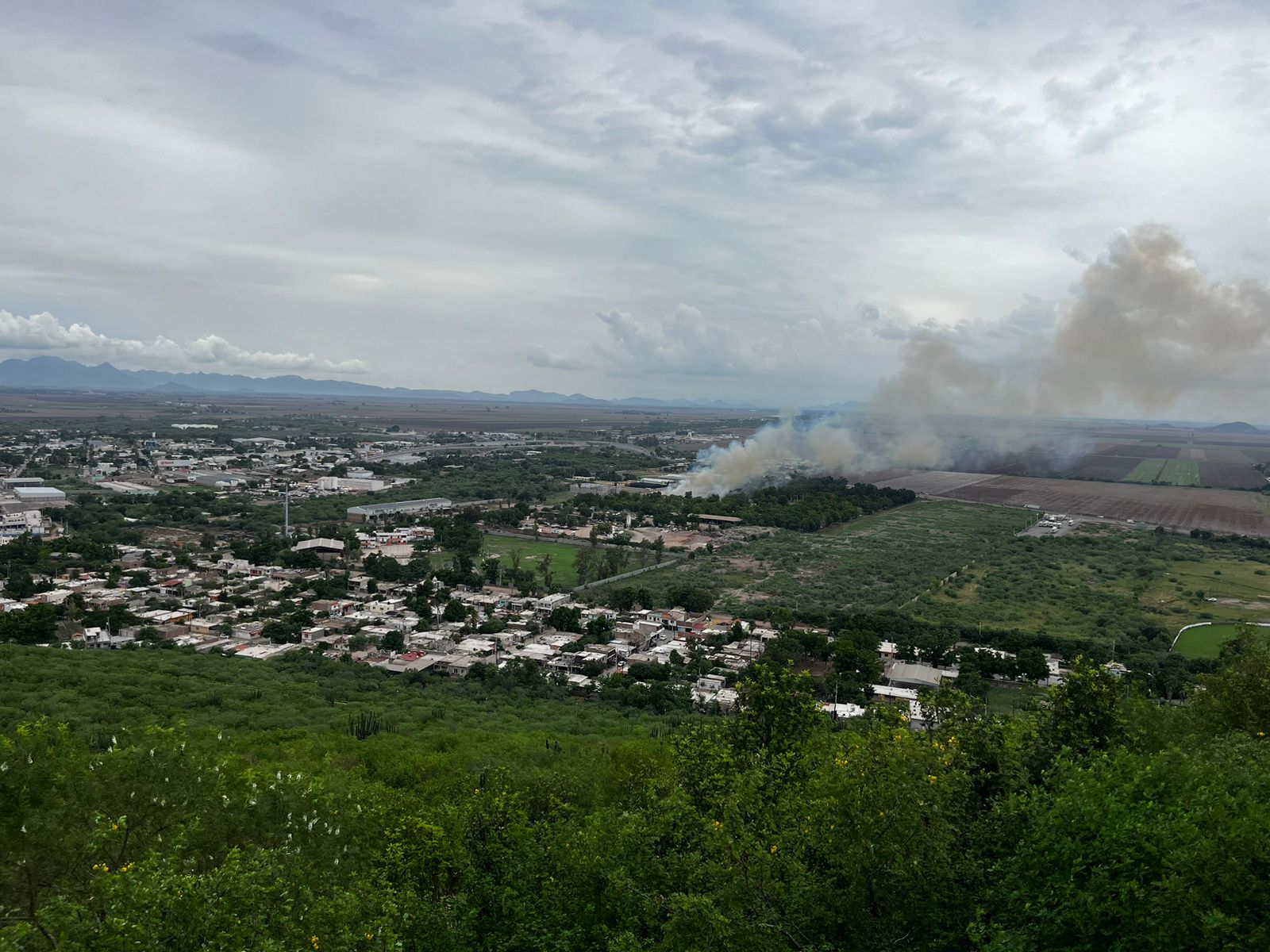 Punto exacto donde ocurrió el incendio