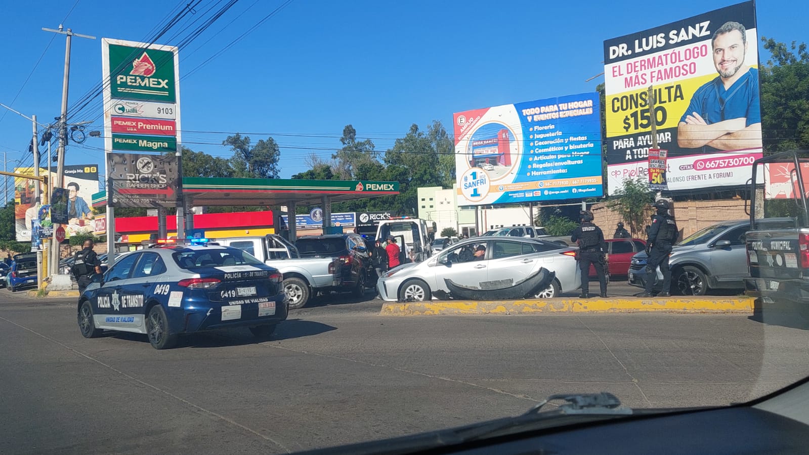 zona de Culiacán donde ocurrió choque tipo carambola