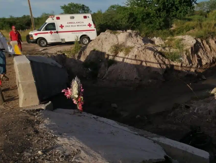 Canal donde cayó Valente Venancio