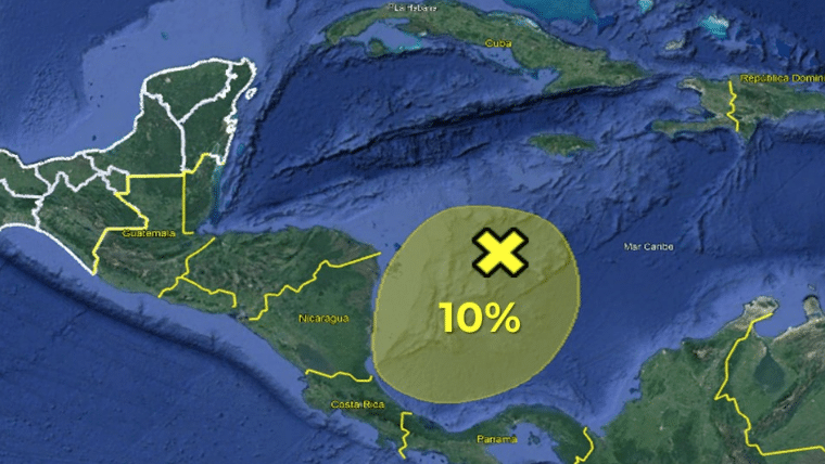 Zona de baja presión disminuye probabilidad de desarrollo ciclónico