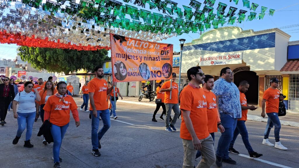 Marcha en Guasave por la conmemoración del Día Mundial de la Erradicación de la Violencia contra las Mujeres