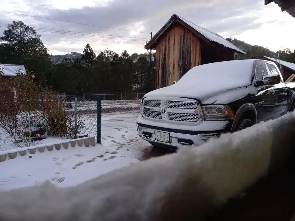 Santa Gertrudis bajo un manto blanco de nieve