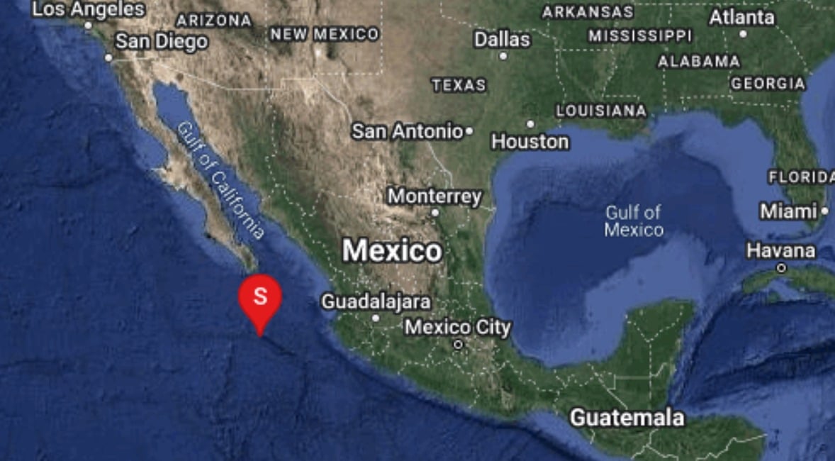 Un sismo fue detectado al sur de Cabo San Lucas