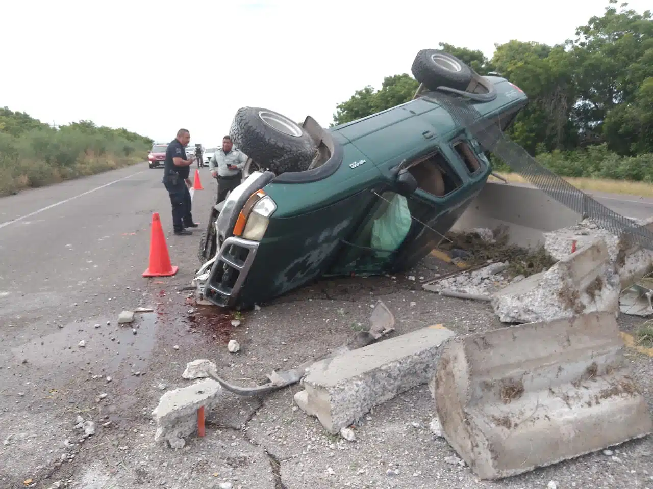 Volcadura de camioneta